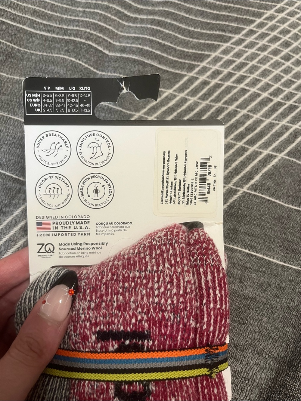 Smartwool Classic Mountaineer Crew Height Maximum Cushion Outdoor Hiking Socks - Picture 4 of 5